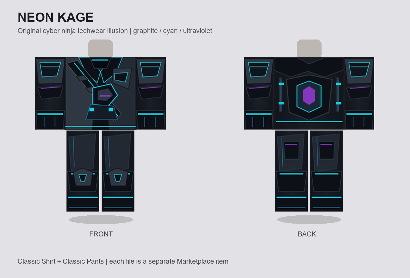 NEON KAGE outfit design preview